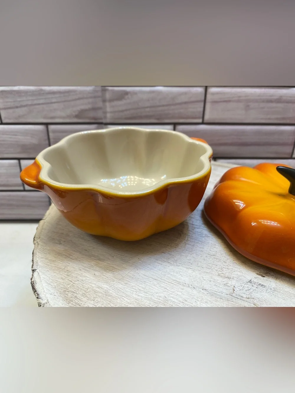 Le Creuset ❤️Mini Pumpkin Cocotte 300ml Marronnier NIB**